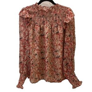 BOHO flowy, long-sleeved blouse. Jacquie the Brand. Size L